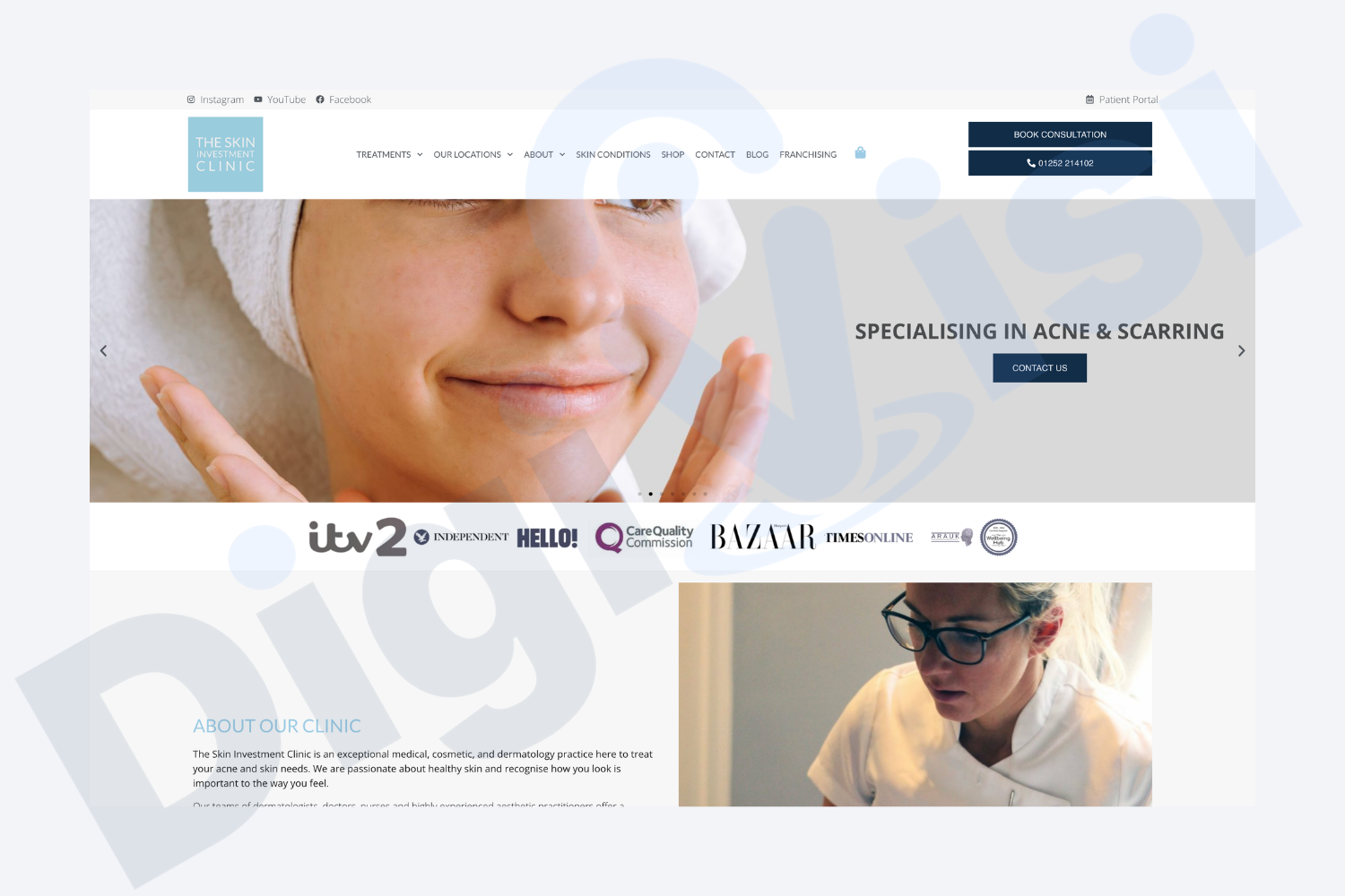 Website Design Packages For Small Businesses Skin Clinic Example Digivisi