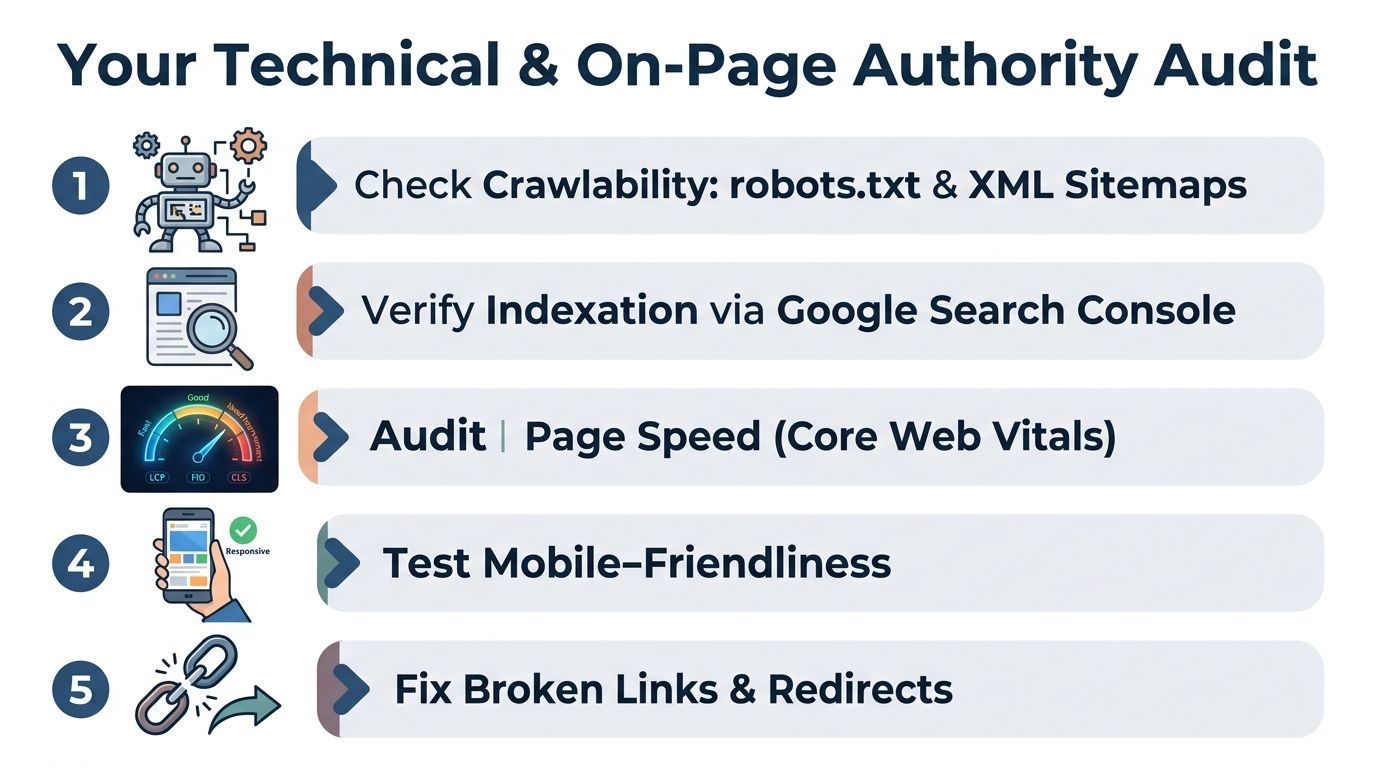 How To Improve Domain Authority For Uk Businesses 2 A Five-Step Checklist For Conducting A Technical And On-Page Authority Audit For Search Engine Optimization.